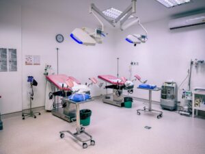 A well-equipped delivery room in a hospital in Central Visayas, Philippines.
